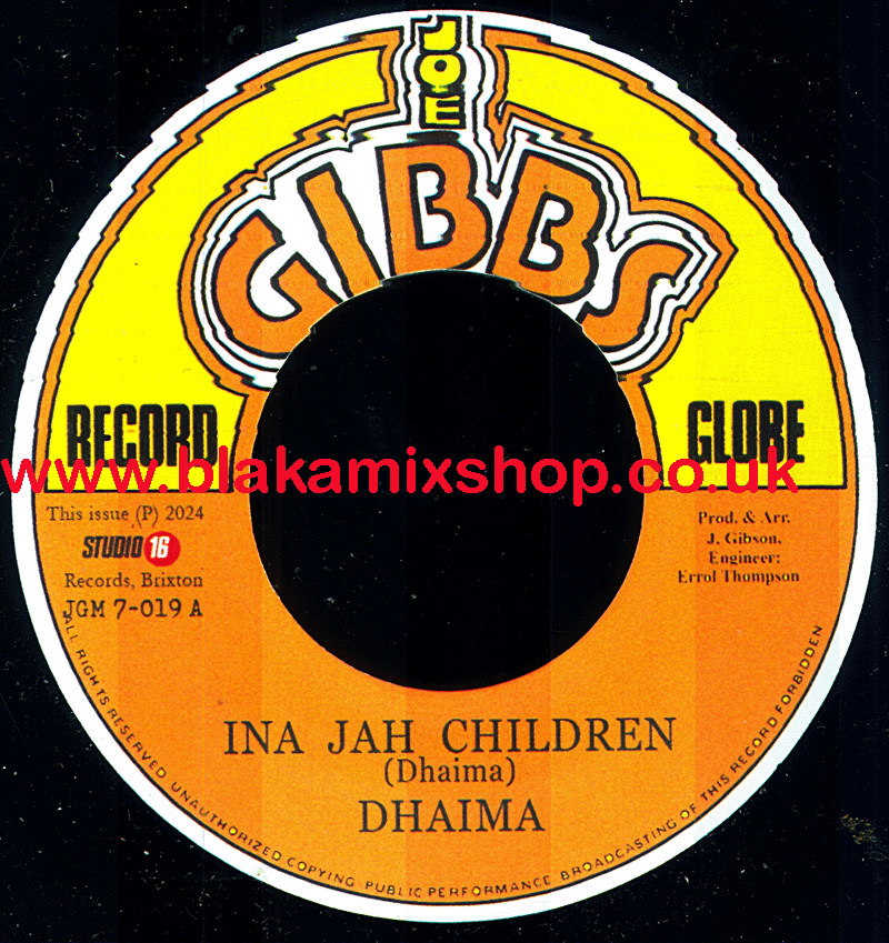 7" Ina Jah Children/Version DHAIMA