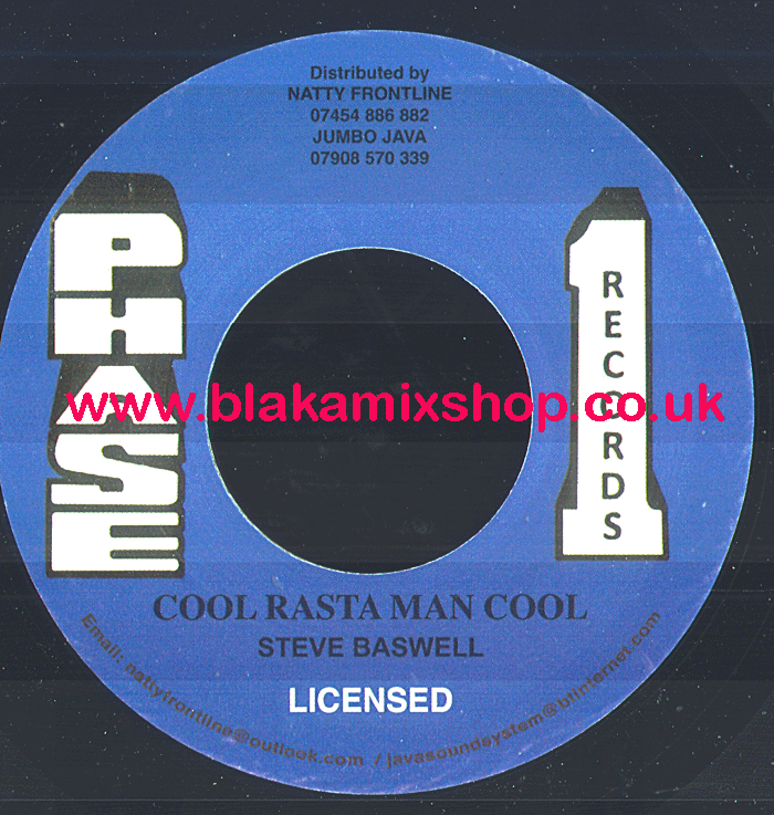 7"Cool Rasta Man Cool/Version STEVE BASWELL