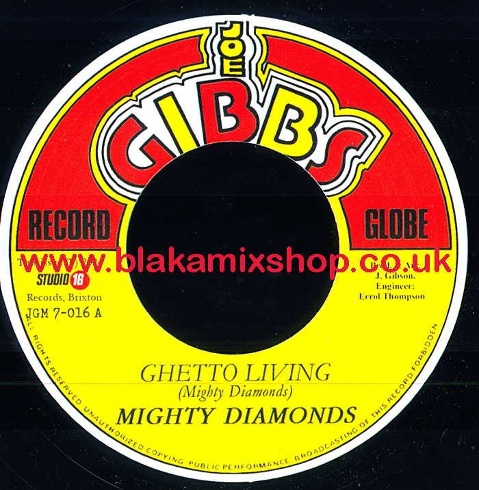 7" Ghetto Living/Version MIGHTY DIAMONDS/THE PROFESSIONALS