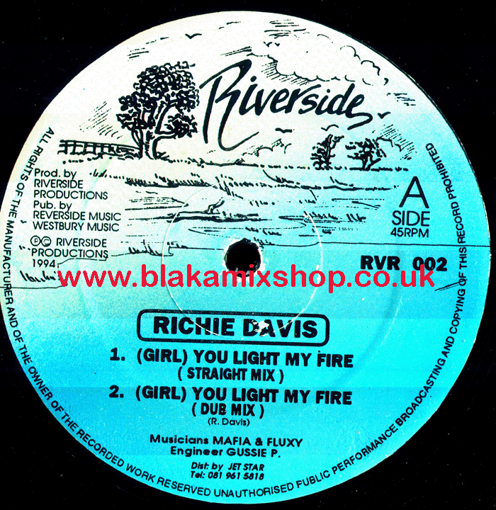 12" Girl You Light My Fire [3 Mixes] RICHIE DAVIS