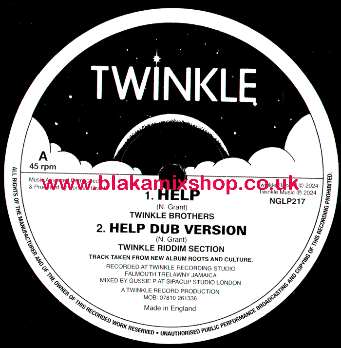 12" Help/I Will Hurt You TWINKLE BROTHERS