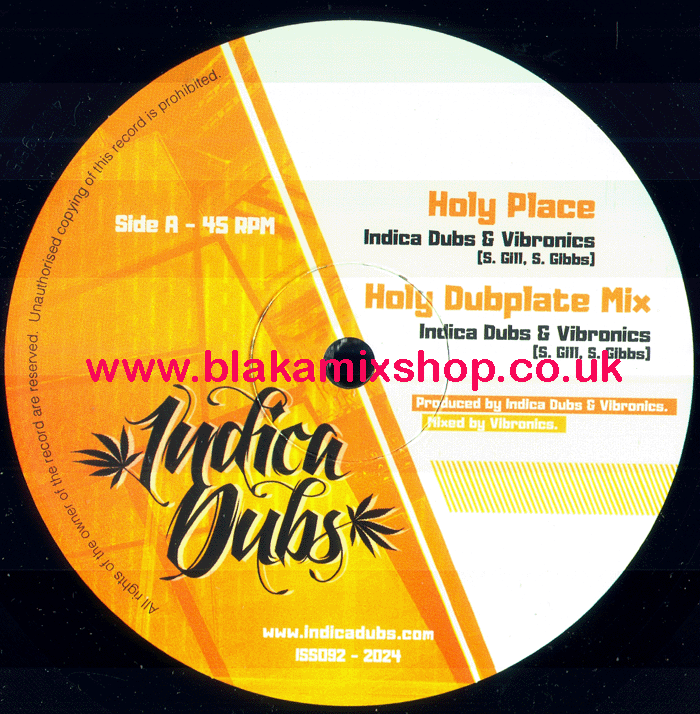 10" Holy Place/9000 Dub INDICA DUBS & VIBRONICS