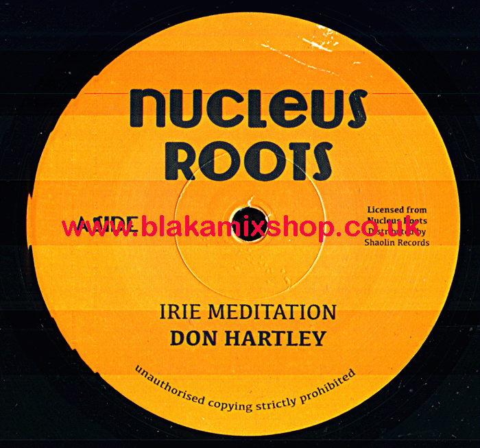 7" Irie Meditation/Dub DON HARTLEY