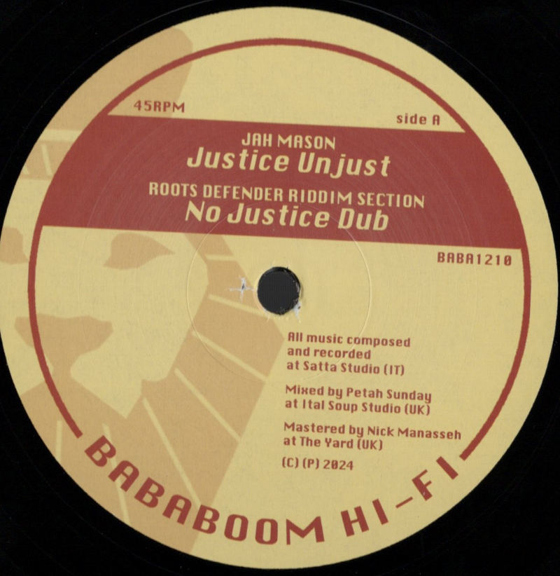 12" Justice Unjust/Bun Dem Down-JAH MASON/KOJO NEATNESS/ROOTS