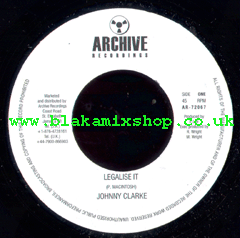 7" Legalise It/Version JOHNNY CLARKE