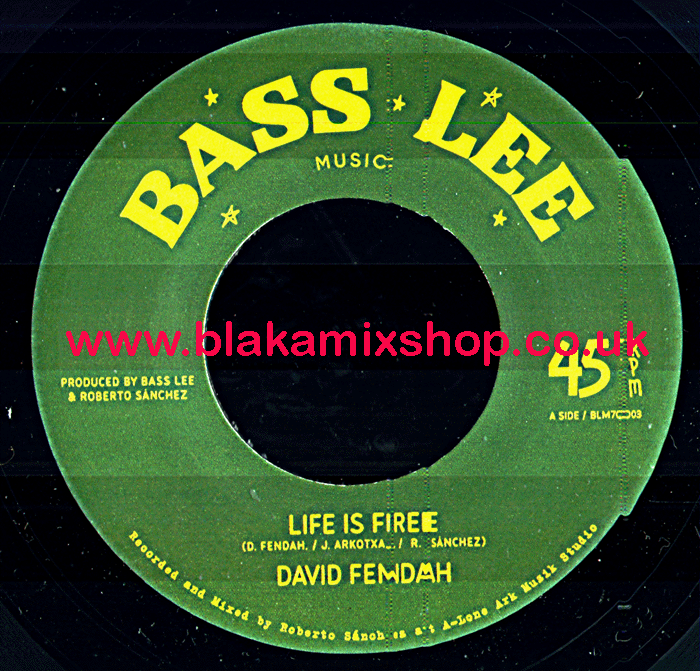 7" Life Is Free/Dub DAVID FENDAH