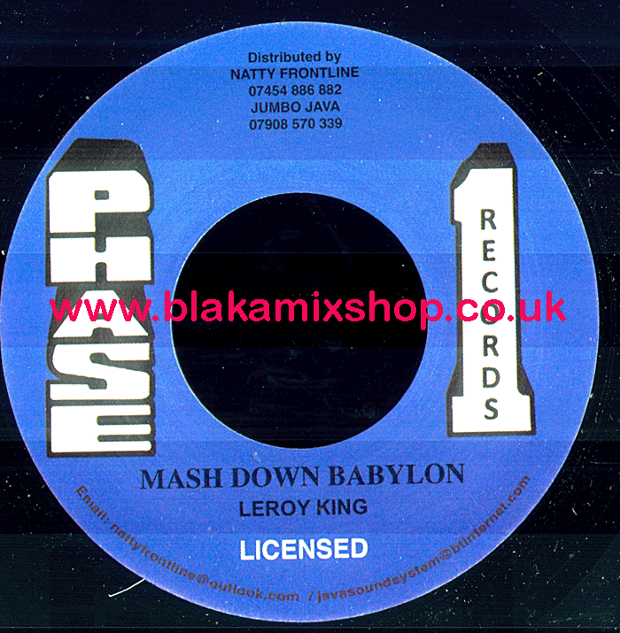 7" Mash Down Babylon/Version LEROY KING