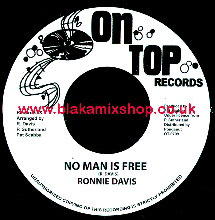 7" No Man Is Free/Version  RONNIE DAVIS