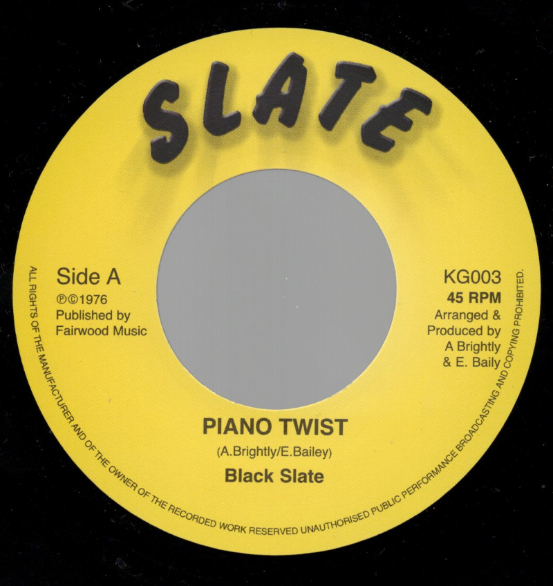 7" Piano Twist/Dub BLACK SLATE