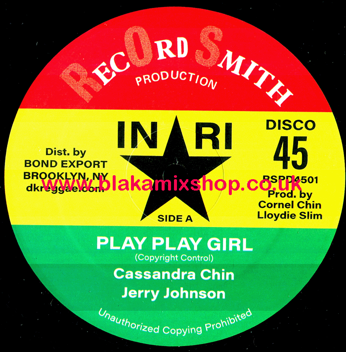 12" Play Play Girl/Ten To One CASSANDRA CHIN/JERRY JOHNSON