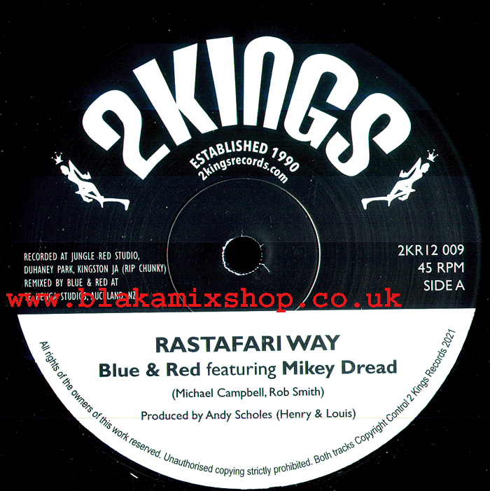 12" Rastafari Way BLUE & RED ft MIKEY DREAD