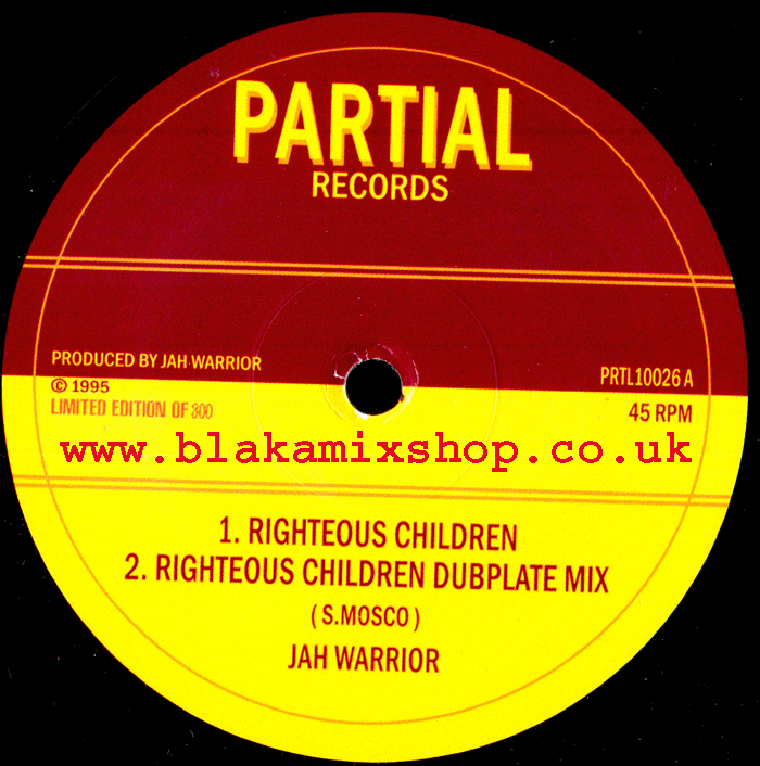 10" Righteous Children [3 Mixes] JAH WARRIOR