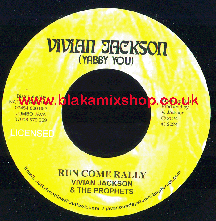 7" Run Come Rally/Dub VIVIAN JACKSON