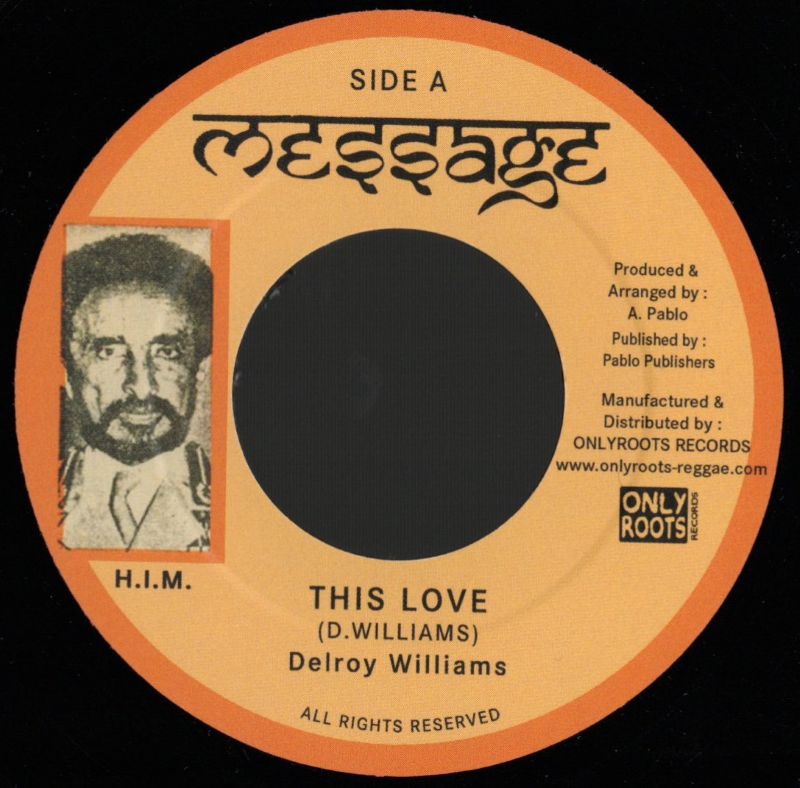 7" This Love/Dub DELROY WILLIAMS/ROCKERS ALL STARS